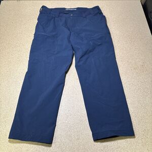 Duluth Men's Flexpedition Standard Fit Nylon Navy Blue Cargo Pants 40x30 H3